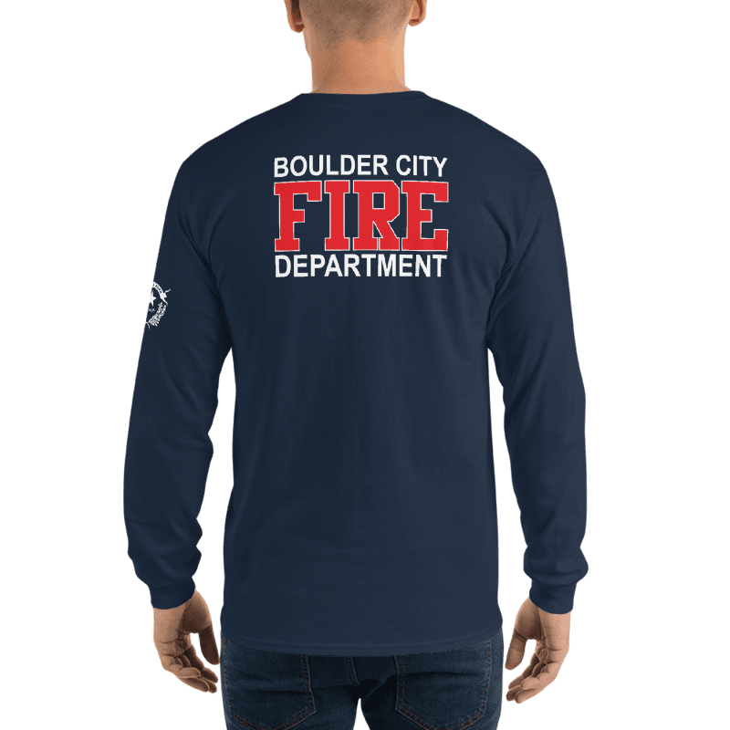 BCFD Navy Cotton Long Sleeve T-Shirt