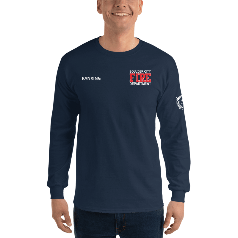 BCFD Navy Cotton Long Sleeve T-Shirt