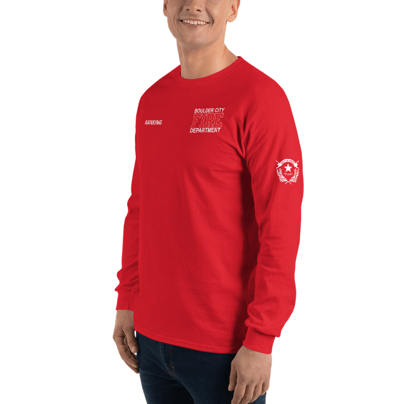 BCFD Red Cotton Long Sleeve T-Shirt