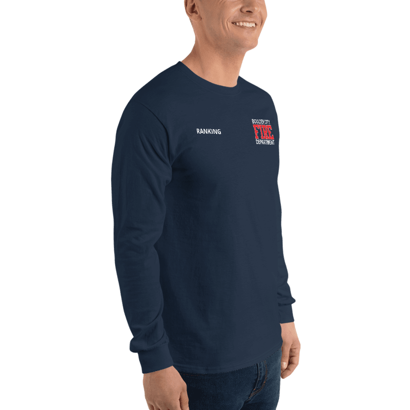 BCFD Navy Cotton Long Sleeve T-Shirt