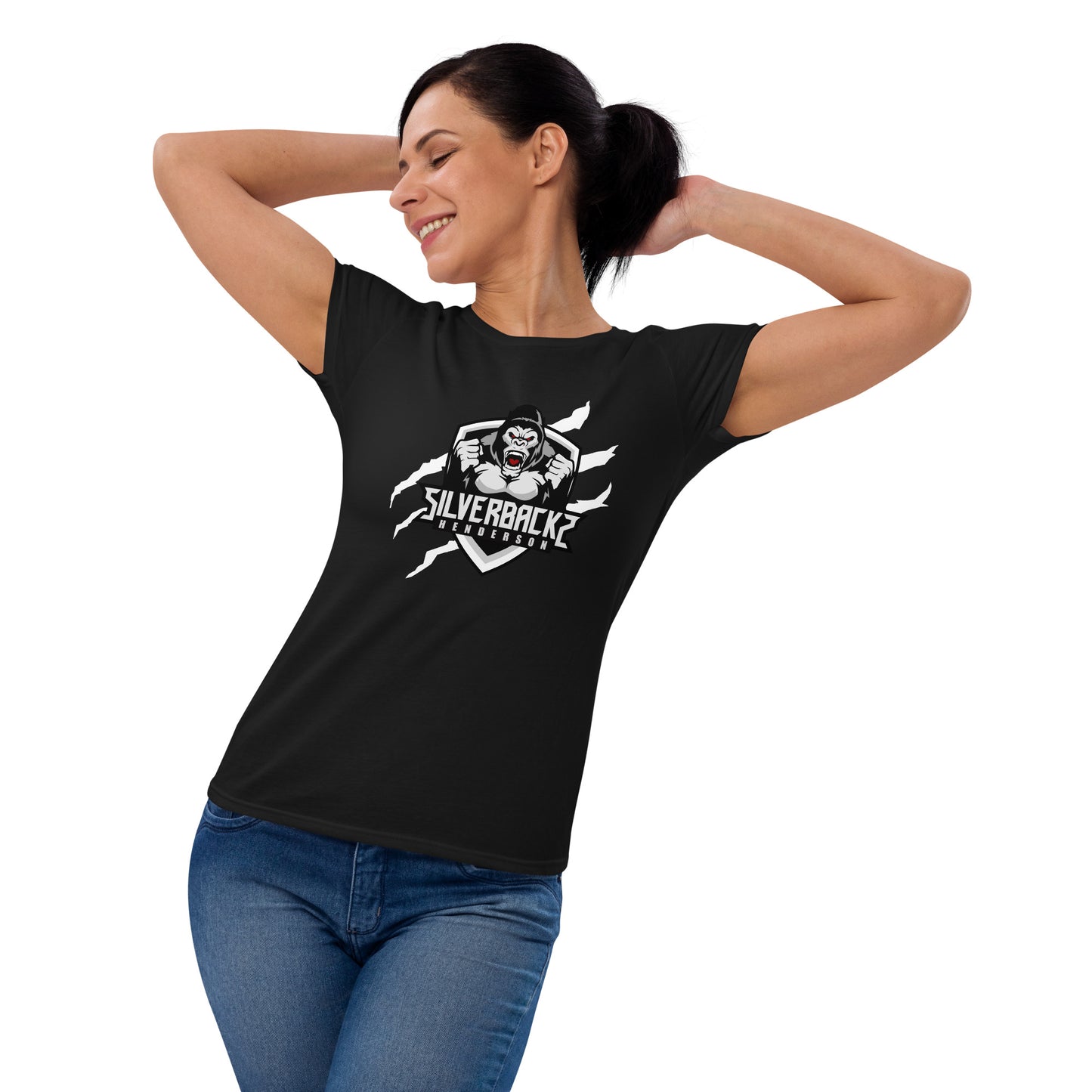 Silverbacks Women's short sleeve t-shirt White Logo