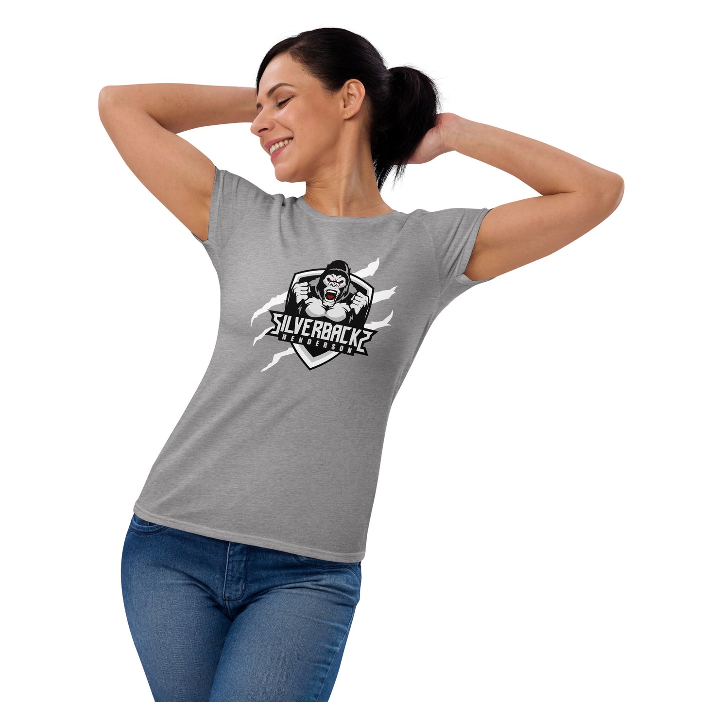 Silverbacks Women's short sleeve t-shirt White Logo