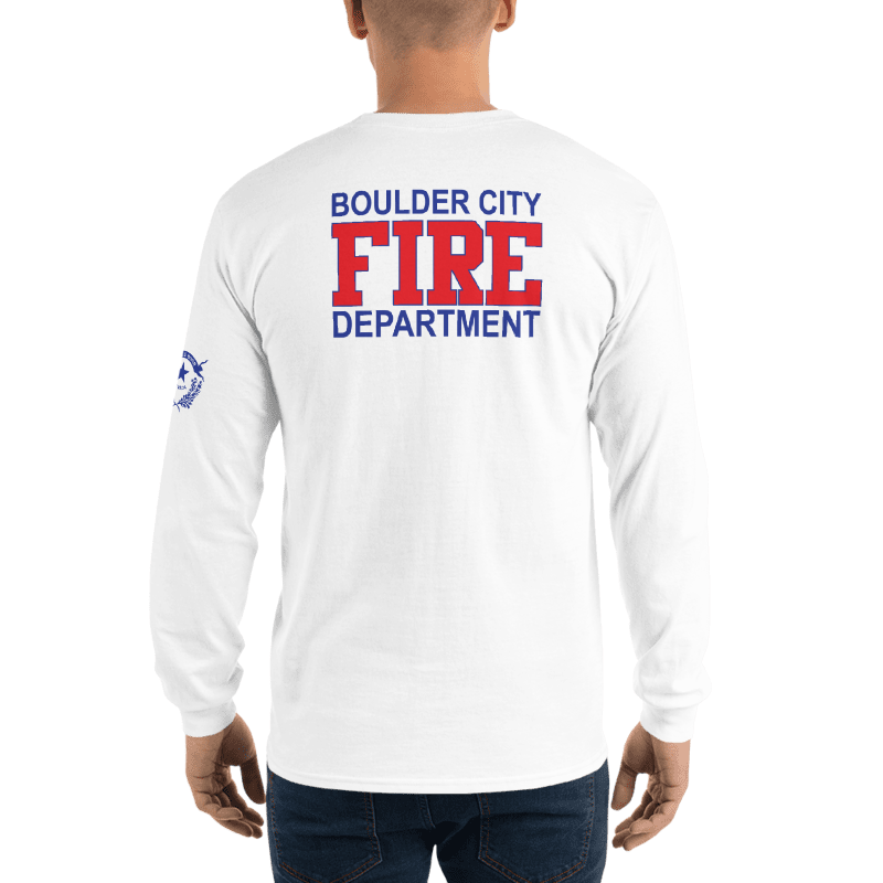 BCFD White Cotton Long Sleeve T-Shirt