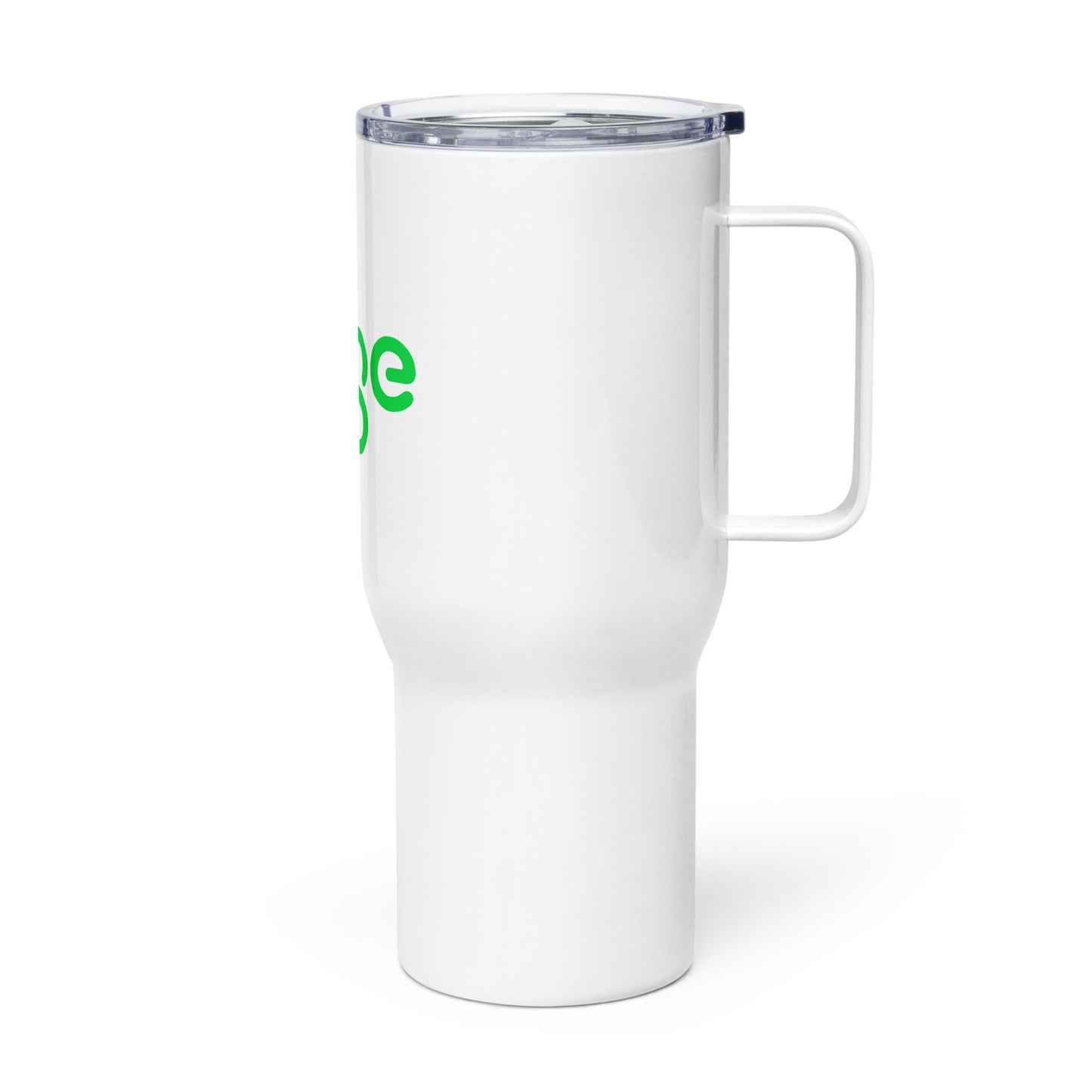 Travel mug with a handle